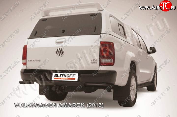 7 999 р. Уголки d57  Volkswagen Amarok (2009-2016) дорестайлинг (Цвет: серебристый)  с доставкой в г. Пермь
