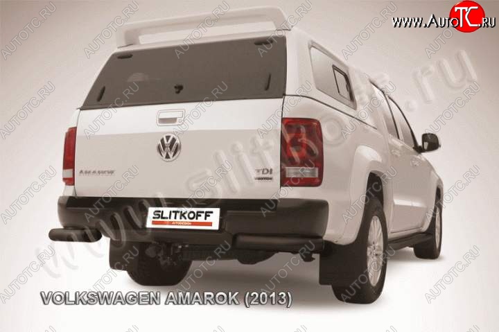 8 999 р. Уголки d76 Volkswagen Amarok дорестайлинг (2009-2016) (Цвет: серебристый)  с доставкой в г. Пермь