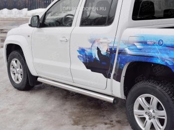 21 649 р. Пороги труба d76 (v2) Russtail  Volkswagen Amarok (2016-2022) рестайлинг  с доставкой в г. Пермь. Увеличить фотографию 4