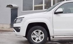 13 999 р. Защита переднего бампера (Ø63 мм, нержавейка) SLITKOFF  Volkswagen Amarok (2016-2022) рестайлинг  с доставкой в г. Пермь. Увеличить фотографию 4
