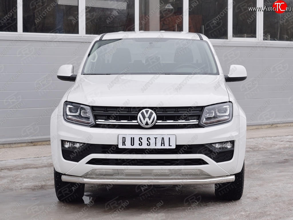 13 999 р. Защита переднего бампера (Ø63 мм, нержавейка) SLITKOFF  Volkswagen Amarok (2016-2022) рестайлинг  с доставкой в г. Пермь