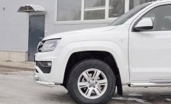 19 999 р. Защита переднего бампера (2 трубыØ76 и 63 мм, нержавейка) SLITKOFF  Volkswagen Amarok (2016-2022) рестайлинг  с доставкой в г. Пермь. Увеличить фотографию 4