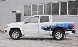 23 799 р. Защита порогов из круглой трубы диаметром 76 мм SLITKOFF  Volkswagen Amarok (2016-2022) рестайлинг  с доставкой в г. Пермь. Увеличить фотографию 3