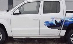 23 799 р. Защита порогов из круглой трубы диаметром 76 мм SLITKOFF  Volkswagen Amarok (2016-2022) рестайлинг  с доставкой в г. Пермь. Увеличить фотографию 4