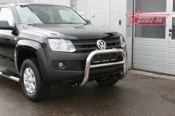 14 669 р. Защита переднего бампера Souz-96 (d76) Volkswagen Amarok дорестайлинг (2009-2016)  с доставкой в г. Пермь. Увеличить фотографию 2