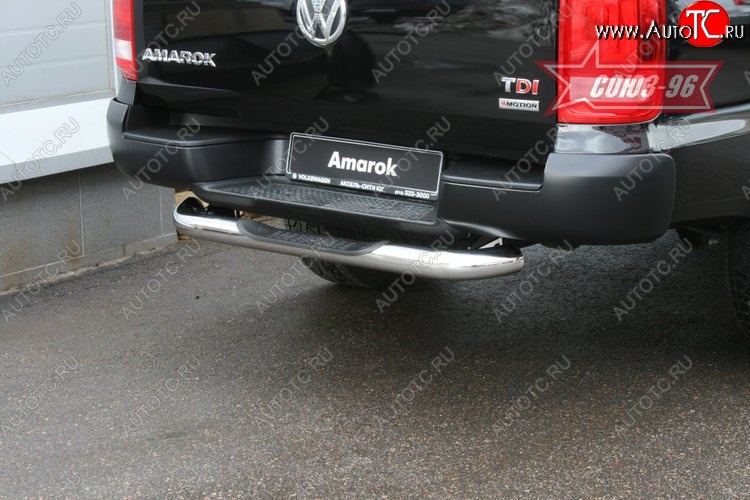 13 139 р. Защита заднего бампера с проступью Souz-96 (d76, короткая) Volkswagen Amarok дорестайлинг (2009-2016)  с доставкой в г. Пермь