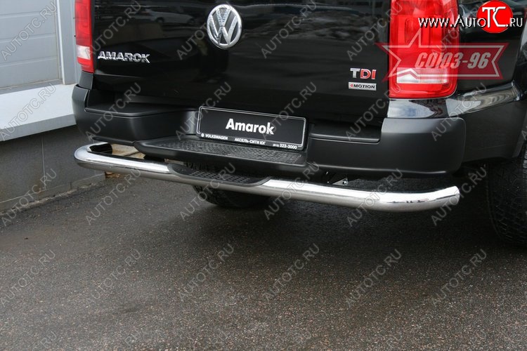 14 579 р. Защита заднего бампера с проступью Souz-96 (d76) Volkswagen Amarok дорестайлинг (2009-2016)  с доставкой в г. Пермь