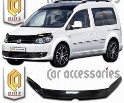 Дефлектор капота (левый руль) CA-Plastic Volkswagen Caddy  2K (2010-2015) рестайлинг
