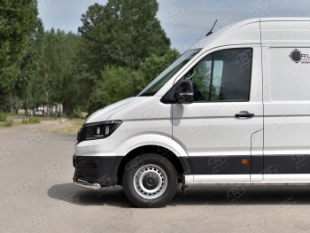 18 949 р. Защита переднего бампера (Ø63 мм, нержавейка) SLITKOFF Volkswagen Crafter 2 (2017-2025)  с доставкой в г. Пермь. Увеличить фотографию 3