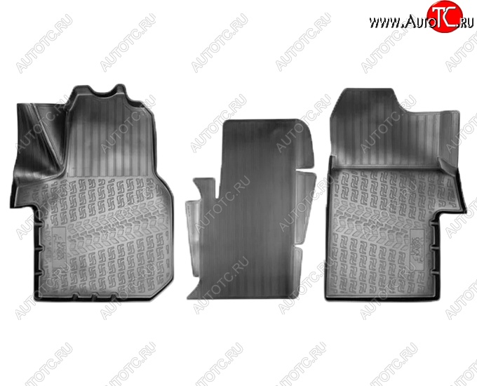 2 359 р. Коврики салонные Noplast (3D)  Volkswagen Crafter  2 (2017-2025) (Черные)  с доставкой в г. Пермь