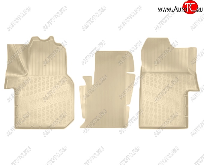 2 999 р. Коврики салонные Noplast (3D)  Volkswagen Crafter  2 (2017-2025) (Бежевые)  с доставкой в г. Пермь