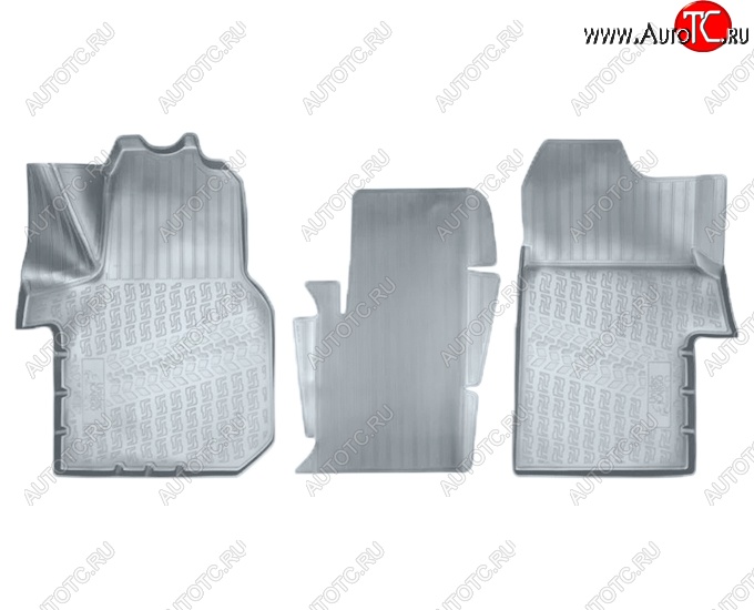 2 999 р. Коврики салонные Noplast (3D)  Volkswagen Crafter  2 (2017-2025) (Серые)  с доставкой в г. Пермь