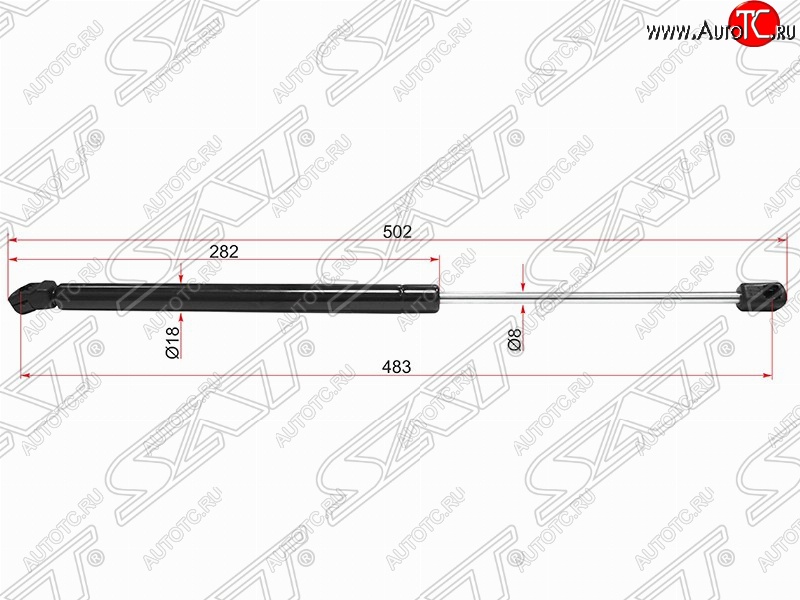 579 р. Газовый упор крышки багажника SAT Volkswagen Golf 6 хэтчбэк 5 дв. (2008-2014)  с доставкой в г. Пермь