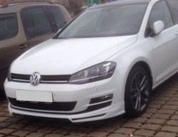3 749 р. Накладка на передний бампер CT Volkswagen Golf 7 дорестайлинг, хэтчбэк 5 дв. (2012-2017) (Неокрашенная)  с доставкой в г. Пермь. Увеличить фотографию 2