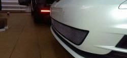 1 539 р. Сетка на бампер Russtal (хром) Volkswagen Golf 7 дорестайлинг, хэтчбэк 5 дв. (2012-2017)  с доставкой в г. Пермь. Увеличить фотографию 2