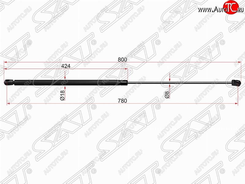 879 р. Газовый упор капота SAT  Volkswagen Golf  7 (2012-2017) дорестайлинг, хэтчбэк 5 дв.  с доставкой в г. Пермь