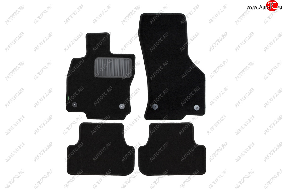 6 599 р. Текстильные коврики салона Klever Standart хэтчбек АКПП Volkswagen Golf 7 дорестайлинг, хэтчбэк 5 дв. (2012-2017) (Черные)  с доставкой в г. Пермь