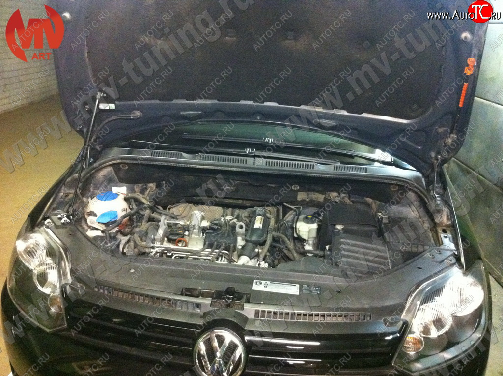 2 969 р. Упор капота MV-Tuning (одинарный) Volkswagen Golf Plus 6 (2009-2014)  с доставкой в г. Пермь