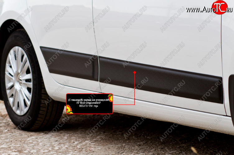 1 259 р. Молдинг двери RA V2 (передний правый) Volkswagen Golf 6 хэтчбэк 5 дв. (2008-2014) (Поверхность глянец (под окраску), Неокрашенный)  с доставкой в г. Пермь