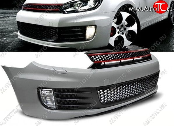 39 449 р. Передний бампер GTI Style Volkswagen Golf 6 хэтчбэк 5 дв. (2008-2014) (Неокрашенный)  с доставкой в г. Пермь
