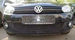 1 469 р. Сетка на бампер Russtal (черная) Volkswagen Golf 6 хэтчбэк 5 дв. (2008-2014)  с доставкой в г. Пермь. Увеличить фотографию 4