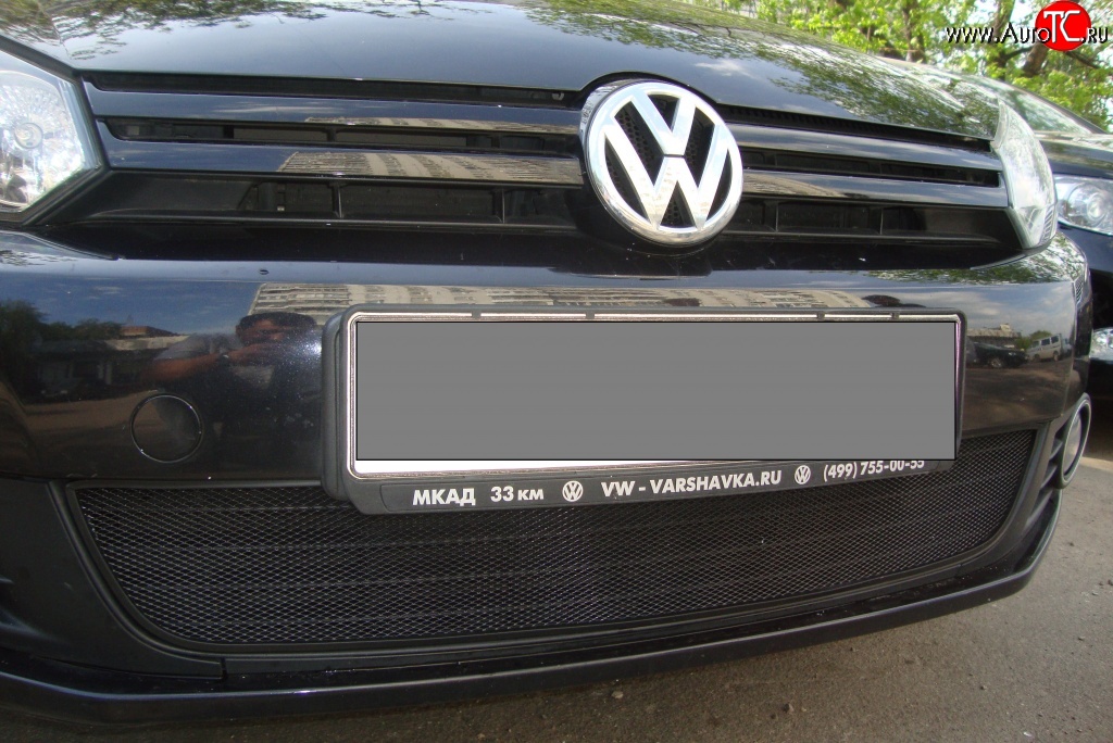 1 469 р. Сетка на бампер Russtal (черная) Volkswagen Golf 6 хэтчбэк 5 дв. (2008-2014)  с доставкой в г. Пермь