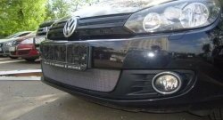 1 539 р. Сетка на бампер Russtal (хром) Volkswagen Golf 6 хэтчбэк 5 дв. (2008-2014)  с доставкой в г. Пермь. Увеличить фотографию 3
