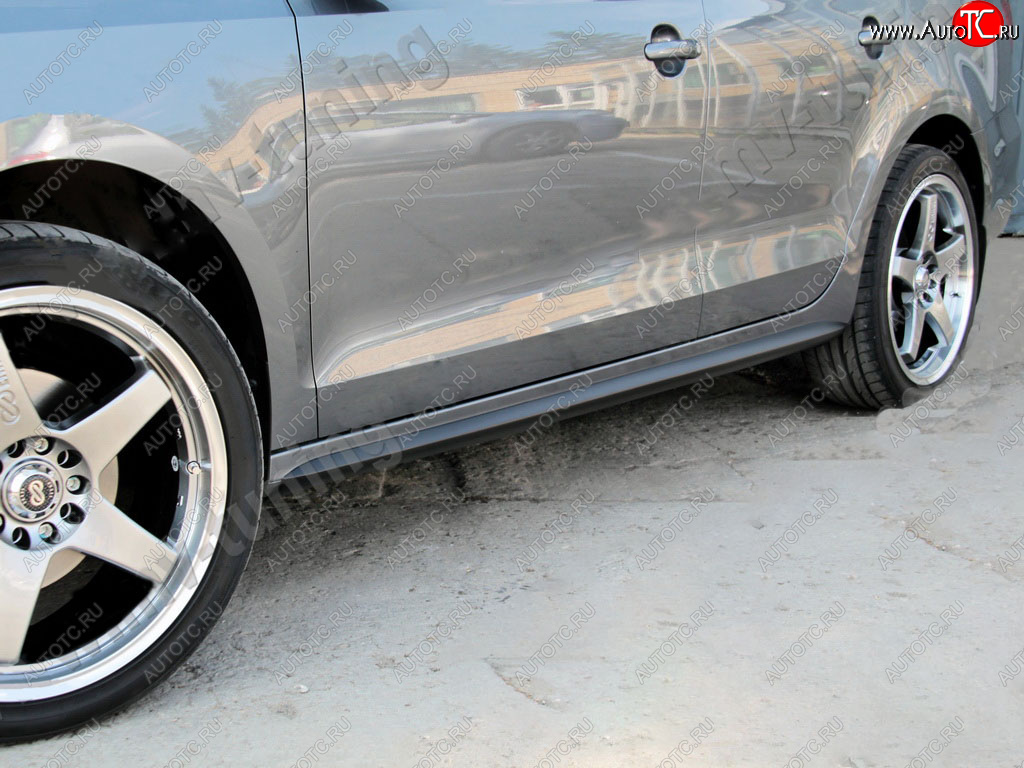 5 879 р. Пороги MV Tuning (Шагрень)  Volkswagen Jetta  A6 (2011-2015) седан дорестайлинг (Неокрашенные)  с доставкой в г. Пермь