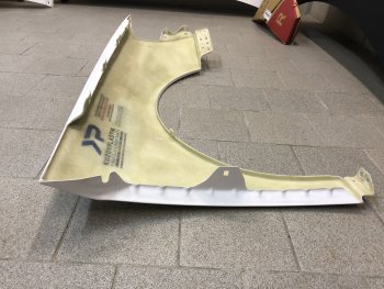 8 989 р. Переднее левое крыло (стеклопластик) Fiberplast Volkswagen Passat B6 универсал (2005-2010) (неокрашенное)  с доставкой в г. Пермь. Увеличить фотографию 4