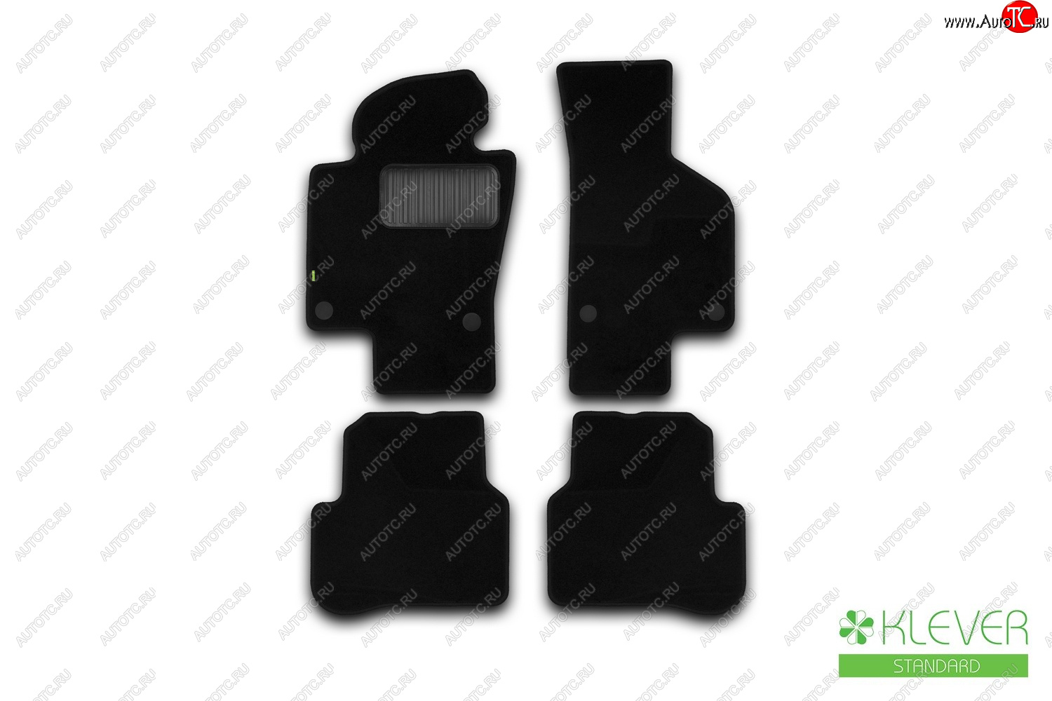 6 949 р. Текстильные коврики салона седан Klever Standart Volkswagen Passat B6 седан (2005-2011) (Черные)  с доставкой в г. Пермь