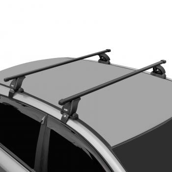 Багажник на крышу без рейлингов в сборе LUX Volkswagen Passat  B6 (2005-2011) седан (поперечины прямоугольные 1.2 (цвет черный))