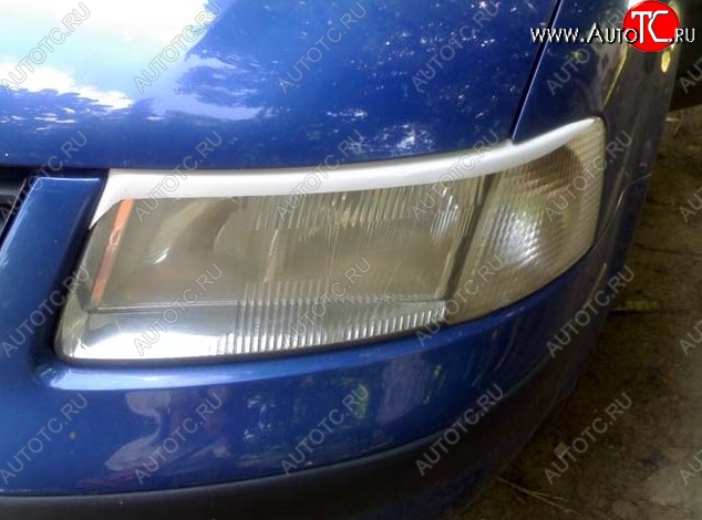 1 649 р. Реснички на фары CT Volkswagen Passat B5 универсал дорестайлинг (1996-2000) (Неокрашенные)  с доставкой в г. Пермь