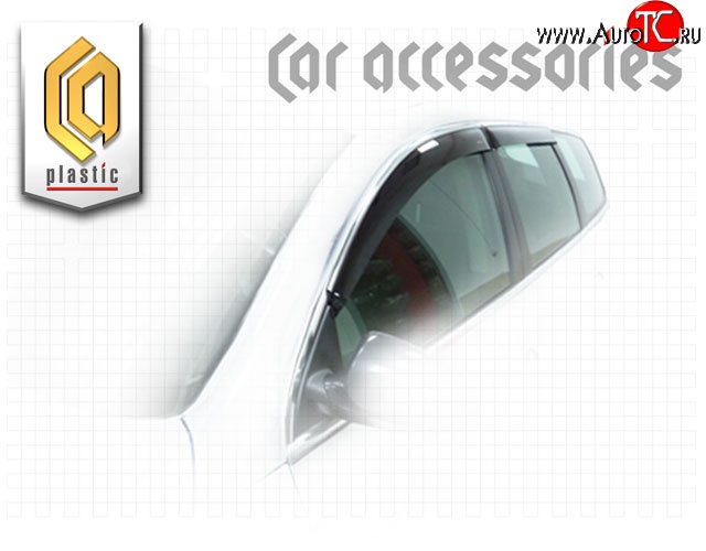 1 999 р. Дефлектора окон CA Plastic (черный)  Volkswagen Passat  B6 (2005-2010) универсал (Classic полупрозрачный, Без хром.молдинга)  с доставкой в г. Пермь