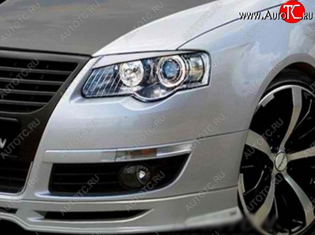 1 649 р. Реснички на фары CT v1 Volkswagen Passat B6 универсал (2005-2010) (Неокрашенные)  с доставкой в г. Пермь