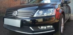 1 469 р. Сетка на бампер Russtal (черная) Volkswagen Passat B7 универсал (2010-2015)  с доставкой в г. Пермь. Увеличить фотографию 2