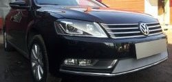 1 539 р. Сетка на бампер Russtal (хром) Volkswagen Passat B7 универсал (2010-2015)  с доставкой в г. Пермь. Увеличить фотографию 2