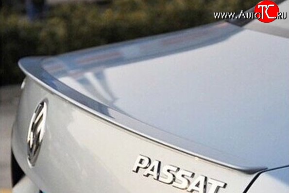 2 399 р. Лип спойлер американец M-VRS Volkswagen Passat B7 седан (2010-2015) (Неокрашенный)  с доставкой в г. Пермь