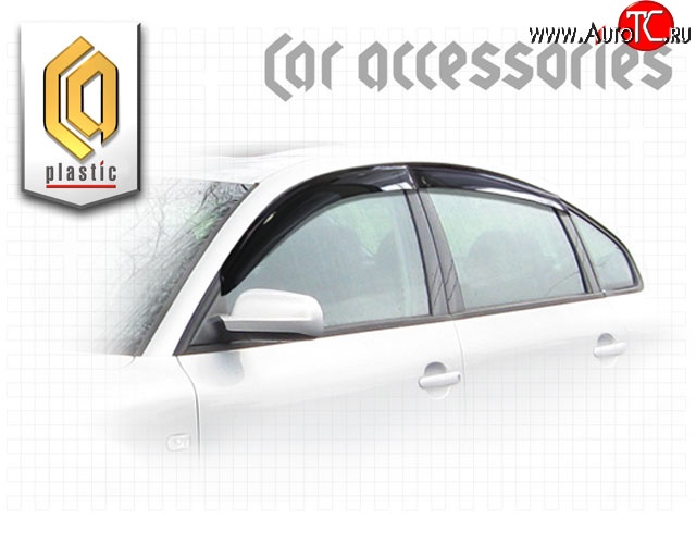 2 259 р. Комплект дефлекторов окон CA Plastic Volkswagen Passat B5.5 седан рестайлинг (2000-2005) (Classic полупрозрачный, Без хром.молдинга)  с доставкой в г. Пермь