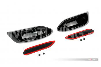 4 999 р. Имитация выхлопа MV-Tuning  Volkswagen Polo  Mk6 (2020-2022) лифтбек (BLACK (чёрный глянец))  с доставкой в г. Пермь. Увеличить фотографию 2