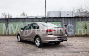 4 999 р. Имитация выхлопа MV-Tuning  Volkswagen Polo  Mk6 (2020-2022) лифтбек (BLACK (чёрный глянец))  с доставкой в г. Пермь. Увеличить фотографию 3