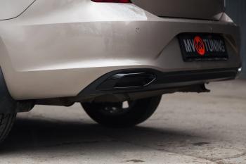 3 399 р. Имитация насадок глушителя MV-Tuning Volkswagen Polo Mk6 лифтбек (2020-2022) (Неокрашенные)  с доставкой в г. Пермь. Увеличить фотографию 3