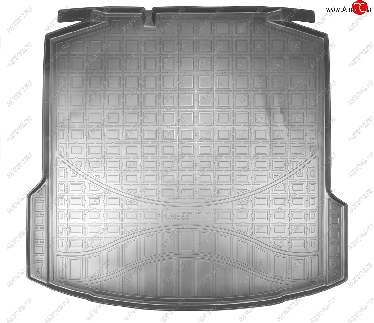 1 699 р. Коврик багажника Norplast Unidec (без ушей) Volkswagen Polo Mk6 лифтбек (2020-2022) (черный)  с доставкой в г. Пермь