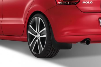 4 799 р. Брызговики Frosch Volkswagen Polo 5 седан рестайлинг (2015-2020) (Задние)  с доставкой в г. Пермь. Увеличить фотографию 2