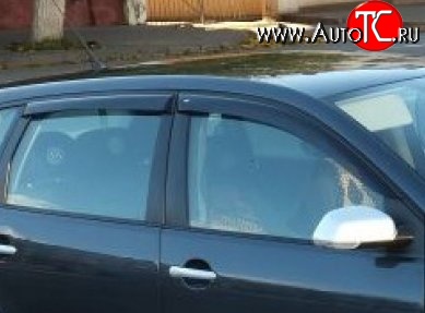 999 р. Комплект дефлекторов окон (ветровиков) Russtal Volkswagen Polo 9N1 хэтчбэк 5 дв. дорестайлинг (2001-2005)  с доставкой в г. Пермь