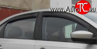 999 р. Комплект дефлекторов окон (ветровиков) 4 шт. (седан) Russtal Volkswagen Polo 5 хэтчбек рестайлинг (2015-2020)  с доставкой в г. Пермь