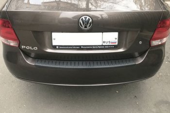 499 р. Защитная накладка заднего бампера Тюн-Авто Volkswagen Polo 5 седан дорестайлинг (2009-2015)  с доставкой в г. Пермь. Увеличить фотографию 2