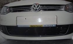 2 089 р. Сетка на бампер Russtal (черная) Volkswagen Polo 5 седан дорестайлинг (2009-2015)  с доставкой в г. Пермь. Увеличить фотографию 3