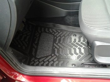 1 779 р. Коврики салона Aileron (3D с подпятником) Volkswagen Polo 5 седан дорестайлинг (2009-2015)  с доставкой в г. Пермь. Увеличить фотографию 4