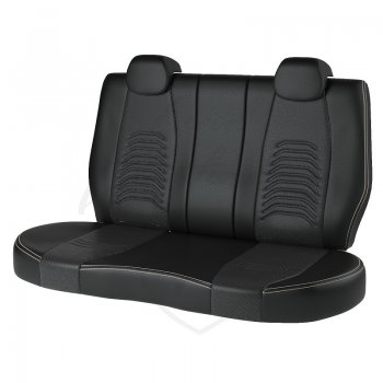 12 799 р. Чехлы для сидений (6R/6C) Lord Autofashion Денвер (экокожа)  Volkswagen Polo  5 (2009-2020) седан дорестайлинг, седан рестайлинг (Чёрный, вставка чёрная)  с доставкой в г. Пермь. Увеличить фотографию 2
