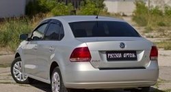 1 029 р. Защитная накладка на задний бампер RA  Volkswagen Polo  5 (2009-2015) хэтчбек дорестайлинг  с доставкой в г. Пермь. Увеличить фотографию 2